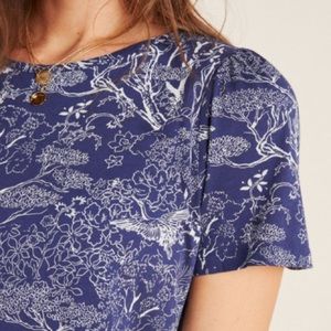 Anthropologie Navy Acacia Trees Tee
